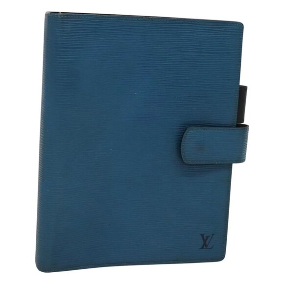 LOUIS VUITTON Epi Agenda GM Day Planner Cover Blue R20065 LV Auth - Picture 1 of 14